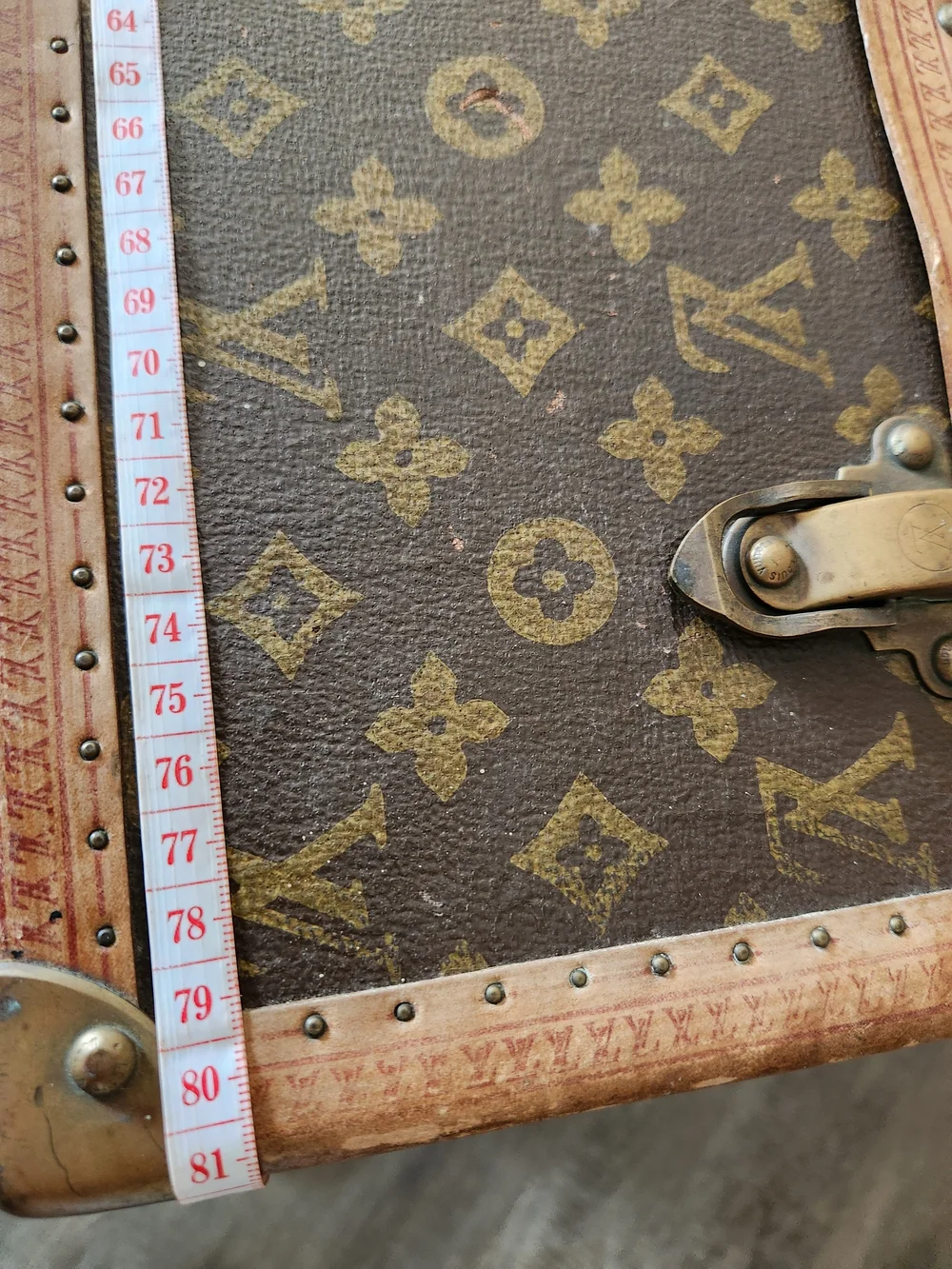 Louis Vuitton Brown Monogram Travel Trunk Panel with Gold Motif